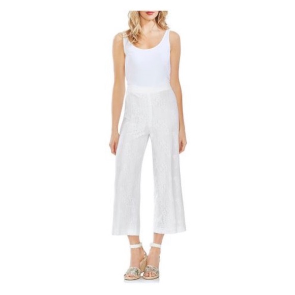 Vince Camuto Floral Lace Cropped Dress Pants - Picture 4 of 5